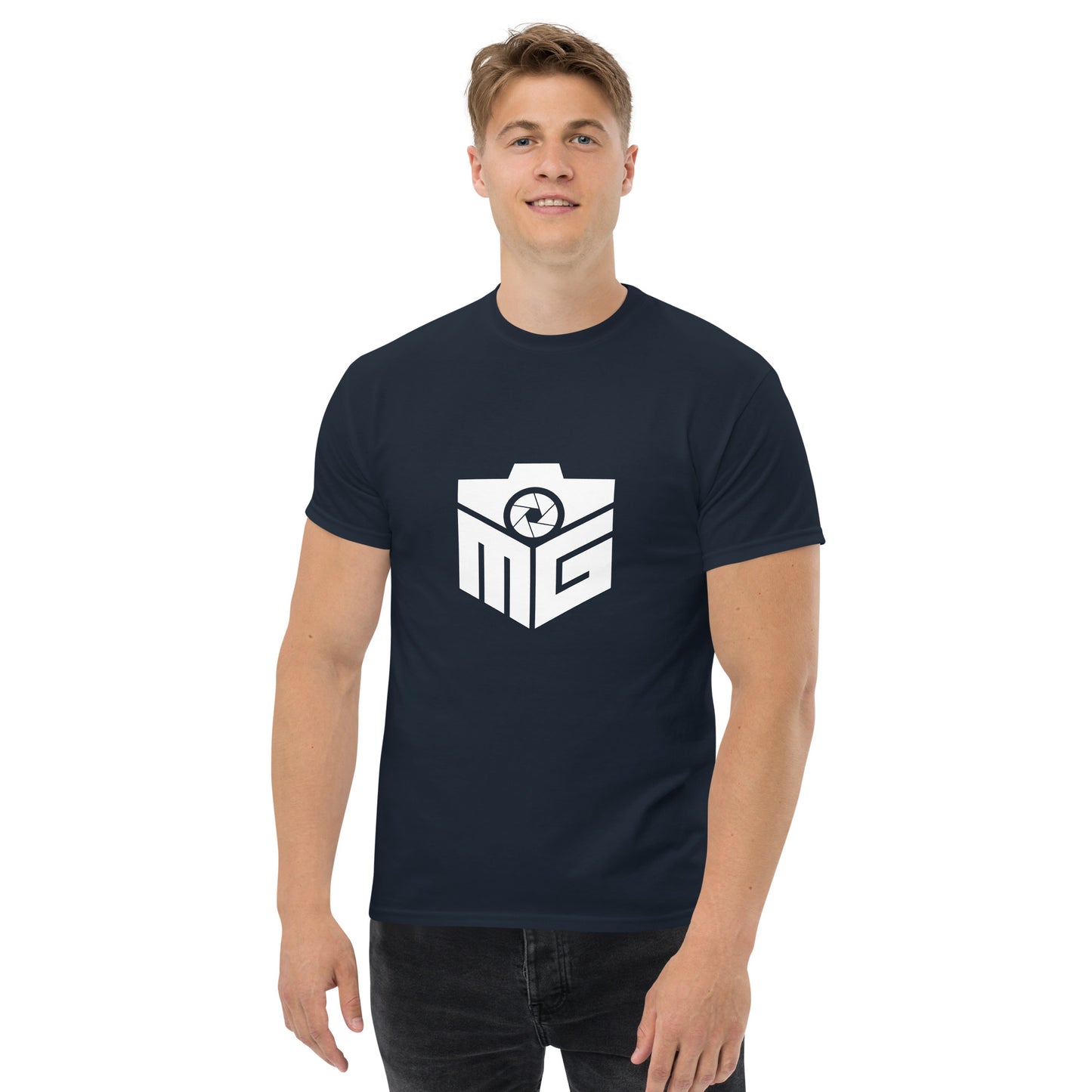 Klassisk T-Shirt Unisex Vit MG-Logga